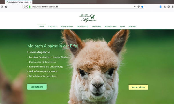 Moblbach Alpaka News - Website